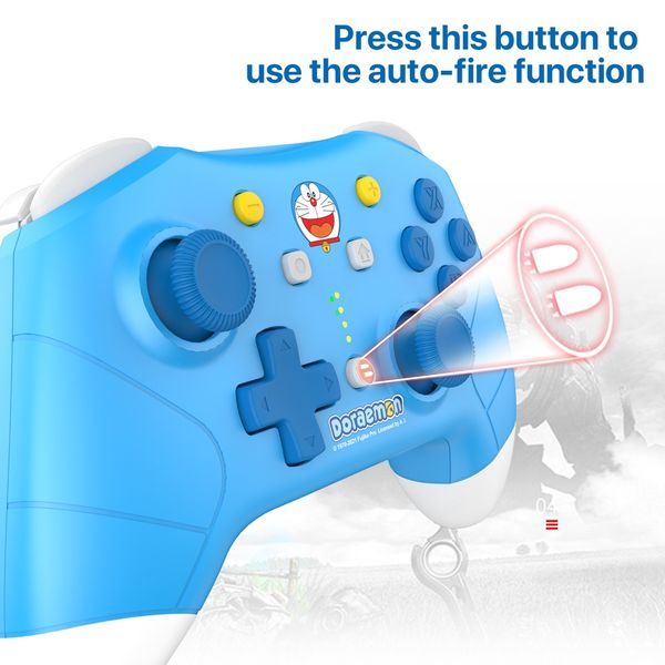 cách dùng tay cầm IINE Pro Controller cho Nintendo Switch Doraemon