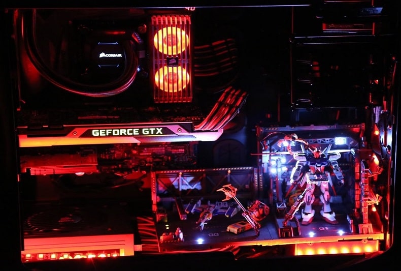 Cách trưng Gundam trong case máy tính
