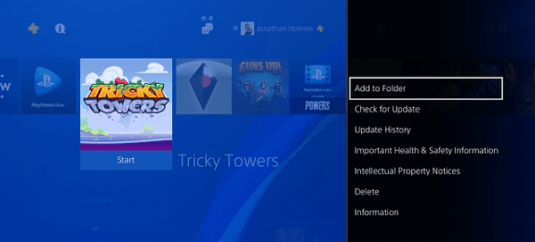 How to delete a game on PS4