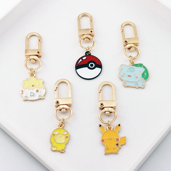Các loại Móc khóa kim loại cài chốt trang trí Pokemon Chibi với nhiều mẫu mã đa dạng cute giá tốt