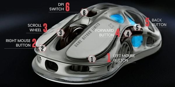 Chuột không dây Gaming GravaStar Mercury M1 Pro Battle Worn Edition Silver Mist chính hãng sở hữu công nghệ cảm biến tiên tiến mang lại trải nghiệm chơi game điều khiển tuyệt vời