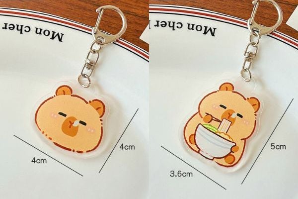 Móc khóa nhựa hình chuột lang nước Capybara Vol 1 là món phụ kiện nhỏ gọn, đáng yêu dành cho mọi lứa tuổi