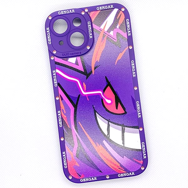 Case ốp hình Pokemon Gengar ma tím cho iPhone 15