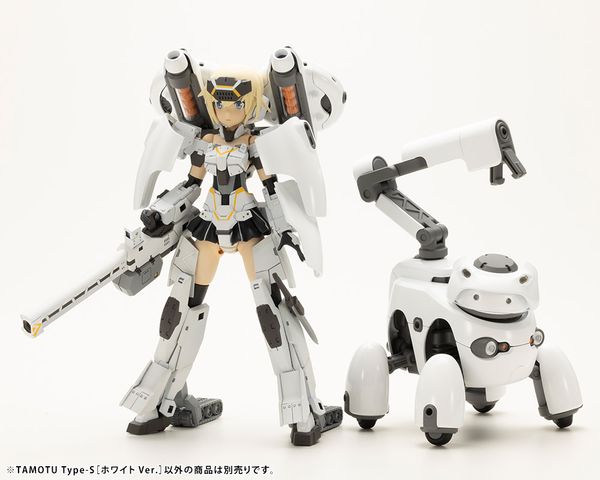 Mô hình lắp ráp Maruttoys Tamotu Type-S White Ver KP713 chính hãng Kotobukiya đẹp mắt tạo dáng thú vị dễ thương chất lượng tốt