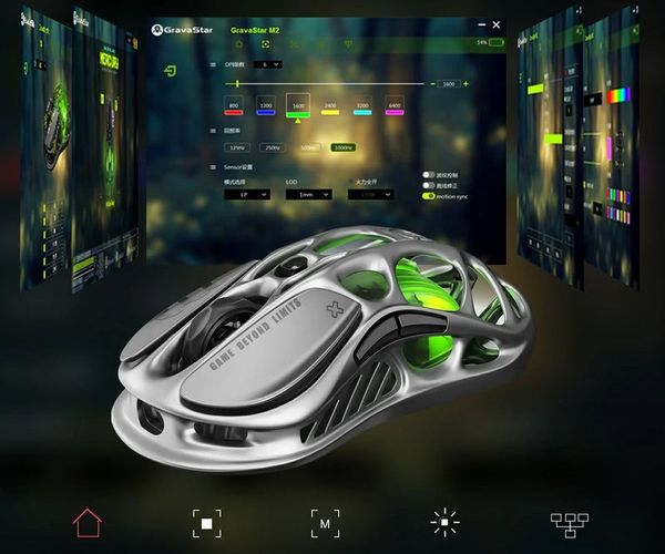 Chuột không dây Gaming GravaStar Mercury M1 Pro Gunmetal Gray chính hãng chơi game thoải mái công nghệ tiên tiến mang lại trải nghiệm tuyệt vời