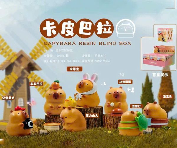Chơi xé Hộp Mù Capybara Đời Tươi Hồng Blind Box cực dễ thương
