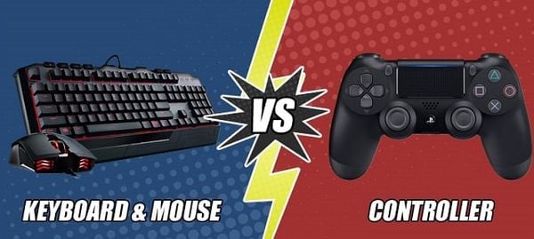 chuột và bàn phím vs tay cầm ps4