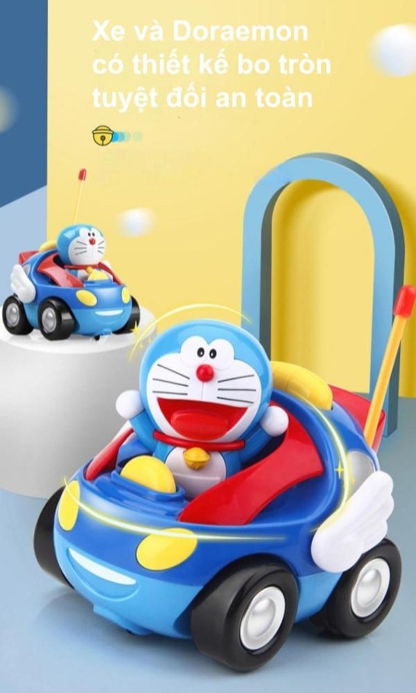Xe đồ chơi công nghệ cao điều khiển từ xa Doraemon Red pin sạc an toàn cho trẻ em
