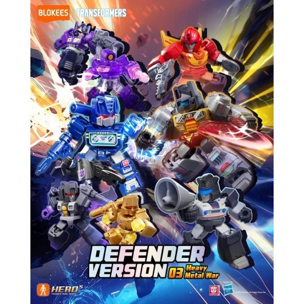 Hộp Mù Blokees Transformers Galaxy Version Defender 03 Heavy Metal War Blind Box có nhân vật ngẫu nhiên đẹp mắt