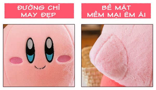 Cửa hàng bán đồ chơi gấu bông cao cấp hình Kirby màu hồng dễ thương