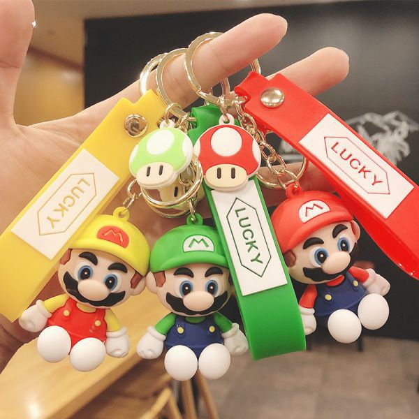 Cửa hàng bán móc khóa figure Mario Luigi xanh đỏ dễ thương