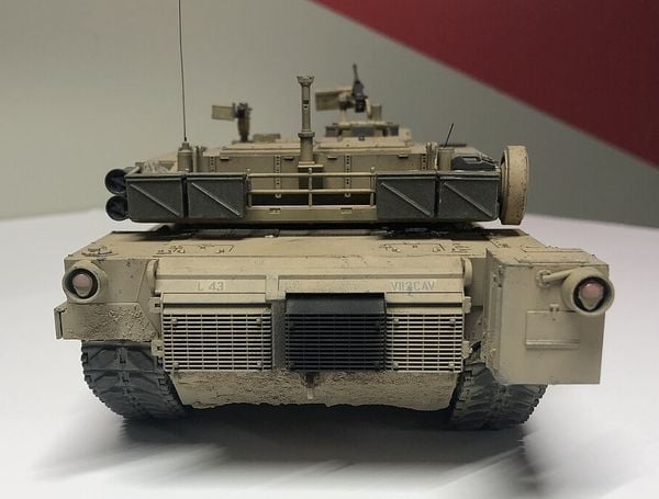 custom mô hình xe tăng U.S. M1A1 Abrams with Mine Plow 1/35 Tamiya 35158