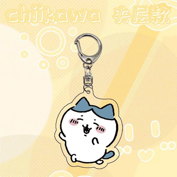 Móc khóa nhựa acrylic Chiikawa Something Small and Cute kiểu dáng dễ thương, làm phụ kiện trang trí túi xách và chìa khóa