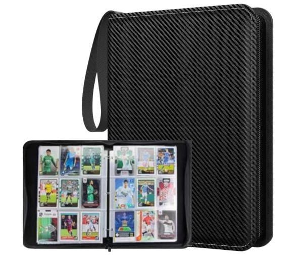 Binder đựng bài Pokemon TCG One Piece Card Bo Góc 4 Ngăn 9 Ngăn Dây Kéo đen carbon ngăn nShop giao hàng hoả tốc