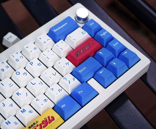 Bộ Keycap bàn phím cơ Mobile Suit Gundam OEM PBT Full set 129 nút màu sắc đẹp mắt chất lượng tốt độ bền cao