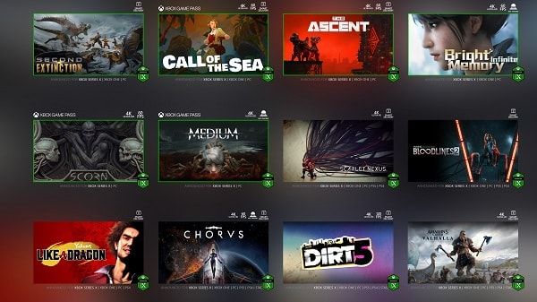 Danh sách game phát hành trên Xbox Series