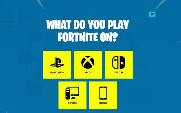 Fortnite - The game supports Cross Save / Cross Platform