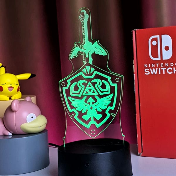 Đèn LED 3D đổi màu RGB hình Zelda Tears of Kingdom tặng kèm remote