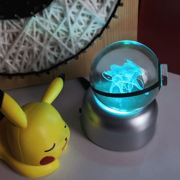 Đèn LED RGB trang trí hình bóng Poke Ball Pokemon Suicune