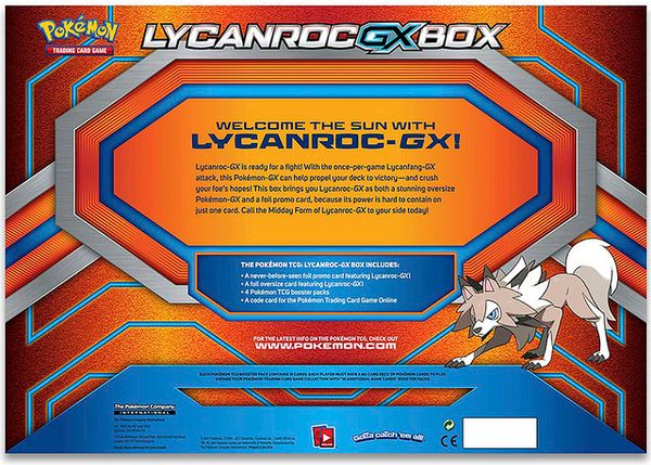 LYCANROC GX BOX POKEMON TRADING CARD GAME
