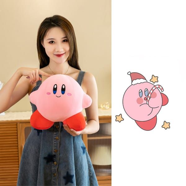 Đồ chơi gấu bông quà tặng hình Kirby màu hồng cho mọi độ tuổi
