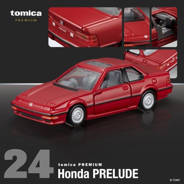 Mô hình xe đồ chơi Tomica Premium No.24 Honda Prelude có thể đóng mở cửa chi tiết