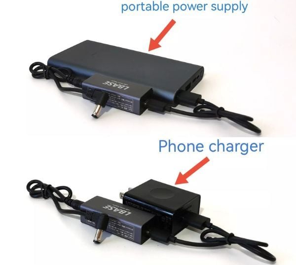 Nguồn đế đèn LED custom mô hình LBASE USB-DC24 Adapter EMUL-24V dùng nguồn từ pin sạc dự phòng cục sạc điện thoại sang điện dc 1 chiều