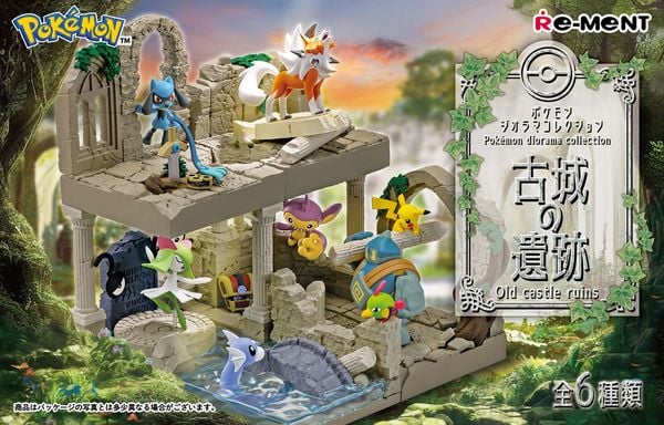 Mô hình Pokemon Diorama Collection Old Castle Ruins Blind Box chính hãng Re-Ment mua làm quà tặng con cái người thân bạn bè gia đình đồng nghiệp