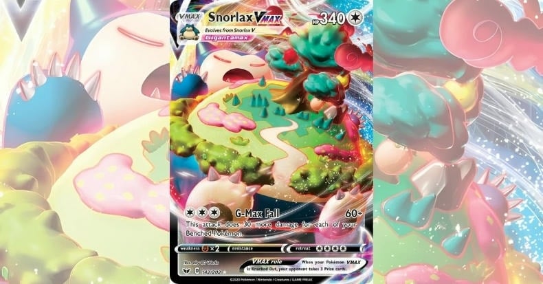 Thẻ bài Pokemon Snorlax VMAX chính hãng