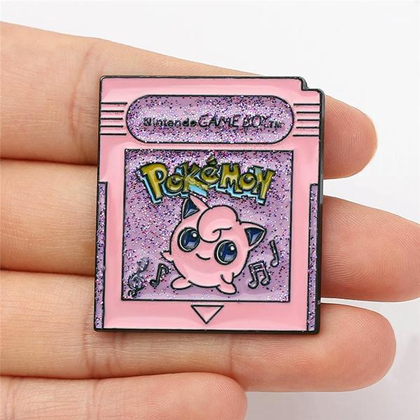 Huy hiệu pin kim loại băng game GBA Pokemon Jigglypuff cài áo khoác túi đeo chéo balo giá rẻ màu đẹp