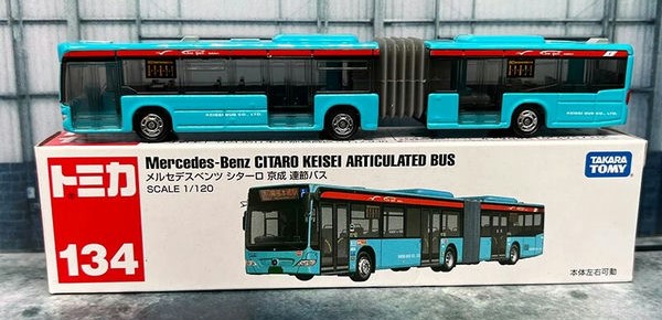 15 Xe bus Tomica No. 134 Mercedes-Benz Citaro Keisei Articulated Bus dành cho bộ sưu tập mô hình xe