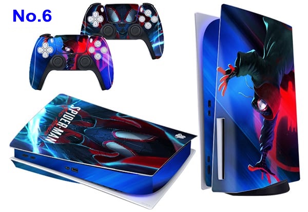 Skin dán trang trí Marvels Spider-Man Miles Morales cho máy PS5 Standard Dualsense Controller