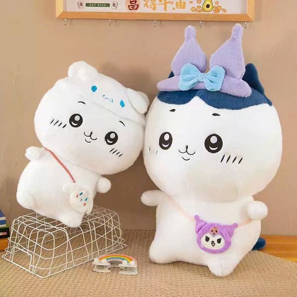 Thú bông Chiikawa x Sanrio mềm mại và dễ thương, thích hợp để trang trí phòng ngủ hoặc góc học tập