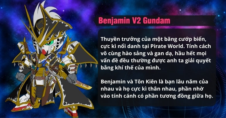 SD Gundam World Heroes - SDW Heroes -Series mới SD Gundam Đại danh tướng thế giới Benjamin V2 Gundam