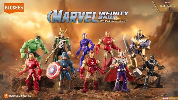 Mua Hộp Mù Marvel Infinity SAGA Galaxy Version 01 Super Alliance Blokees 81110 nhận ngẫu nhiên nhân vật siêu ngầu tạo dáng chiến đấu đẹp mắt