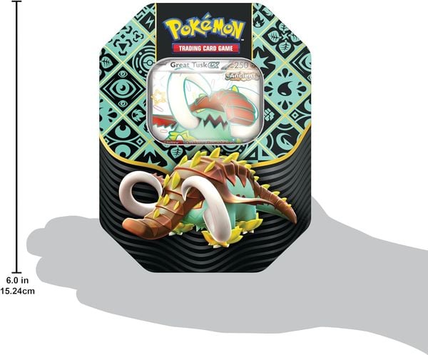 Shop bán Thẻ bài Pokemon TCG Paldean Fates Tin Shiny Great Tusk ex hàng thật chính hãng nhiều thẻ hiếm mạnh bổ sung bộ sưu tập của bạn