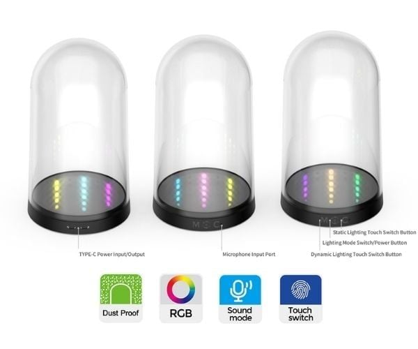 Hộp Trưng Mô Hình Đế LED Tròn DOBE TY-3803S có LED RGB Cực đẹp