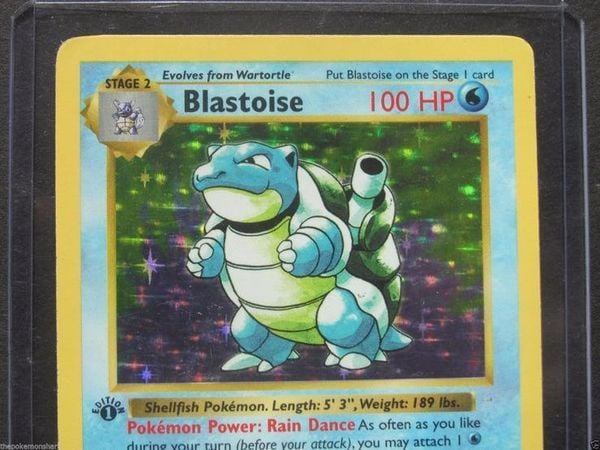 First Edition Shadowless Holographic Blastoise
