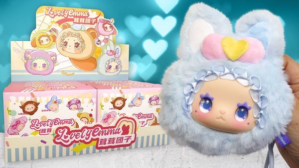 Đồ chơi Hộp Mù Móc bông túi LOVELY EMMA Fluffy Dumpling Blind Box dễ thương mua trang trí bàn học làm việc kệ sách