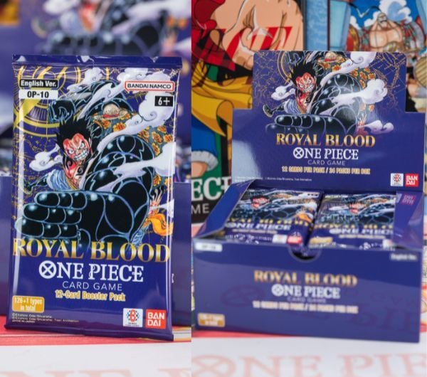One Piece Card Game Booster Pack OP-10E Royal Blood tiếng Anh gói thẻ bài giúp bạn nâng cấp bộ sưu tập với các thẻ bài đẹp mắt