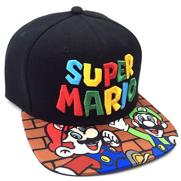 Nón bóng chày Nón thể thao Mũ nón lưỡi trai Super Mario Luigi màu Đen giá tốt