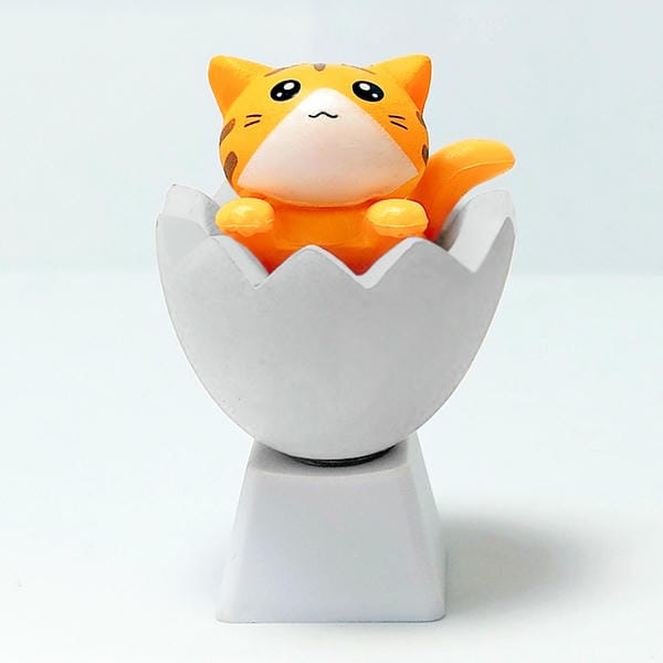 Cam Trắng Nút Keycap Mèo vỏ trứng cho phím cơ đẹp mắt dễ thương tô điểm cho bàn phím thêm phần bắt mắt