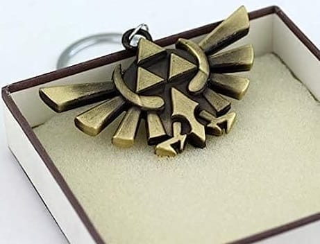 Quà tặng phụ kiện thời trang dành cho game thủ Móc khóa kim loại Hyrule Crest The Legend of Zelda