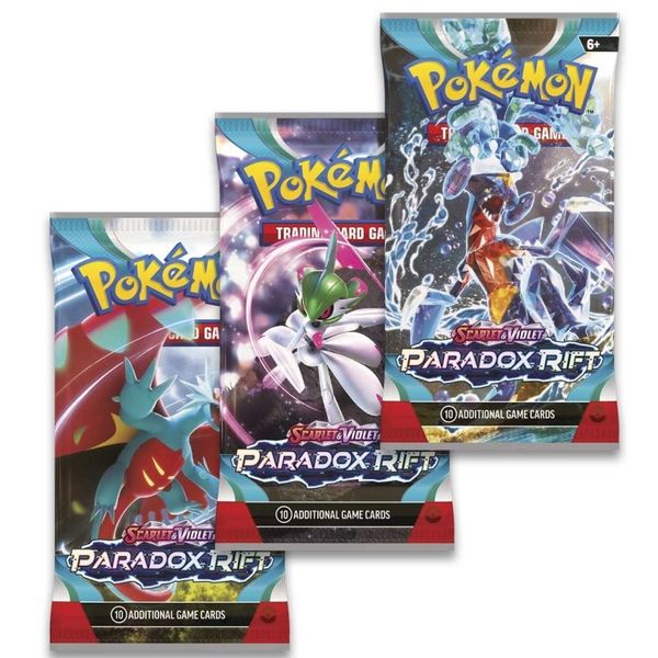 Thẻ bài Pokemon TCG Scarlet & Violet Paradox Rift 3 Booster Packs & Cetitan hàng thật chính hãng mở random ngẫu nhiên thú vị bổ sung thẻ hiếm mạnh vào bộ bài của bạn