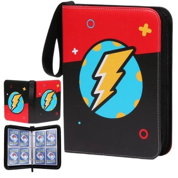 Album đựng bài Pokemon TCG 4 ngăn có khóa kéo Series 4 hình đuôi pikachu mua ngay tại cửa hàng nShop