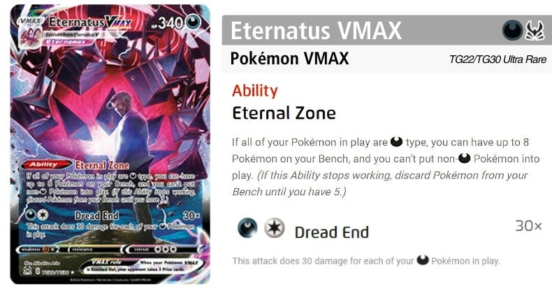 Eternatus VMAX - Tăng số lượng Pokemon trên Bench thành 8