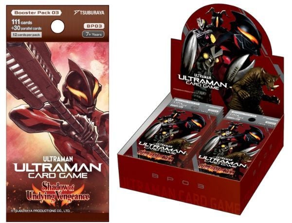 Bộ sưu tập thẻ bài Ultraman Card Game Booster Pack Shadow of Undying Vengeance BP03 chính hãng dành cho các fan cuồng của vũ trụ Ultraman
