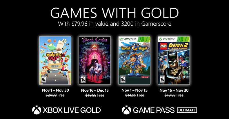 game free Xbox Live Gold 11-2021