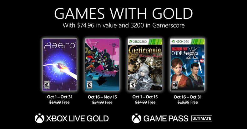 game free Xbox Live Gold tháng 10 - 2021