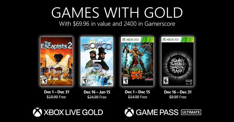 game free Xbox Live Gold tháng 12 - 2021